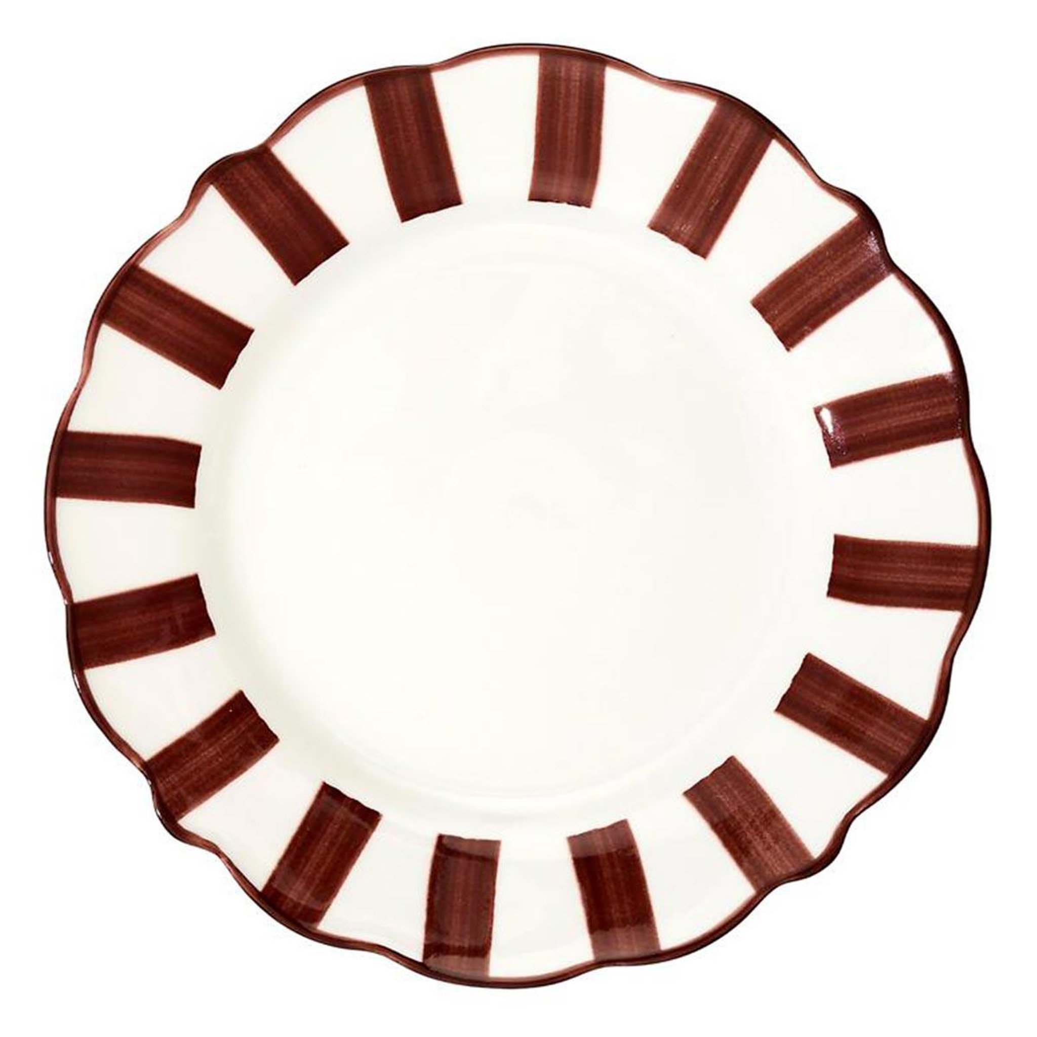 COOK CONCEPT Lot de 6 assiettes à dessert  cleo  19cm bordeaux & blanc