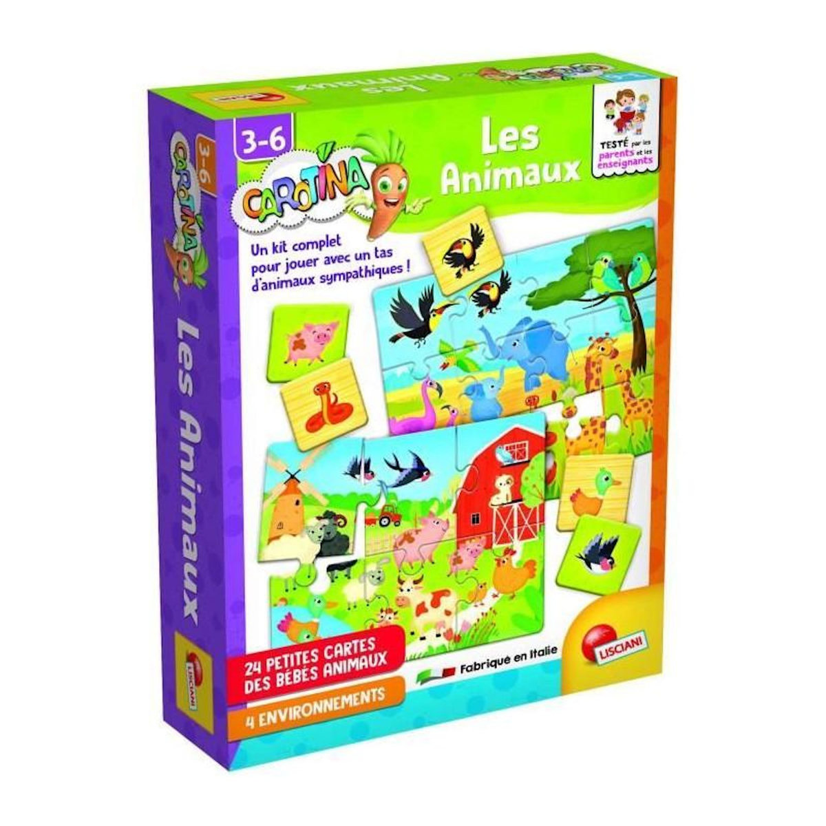 LISCIANI GIOCHI Les Animaux - Carotina - Jeu d'apprentissage - LISCIANI