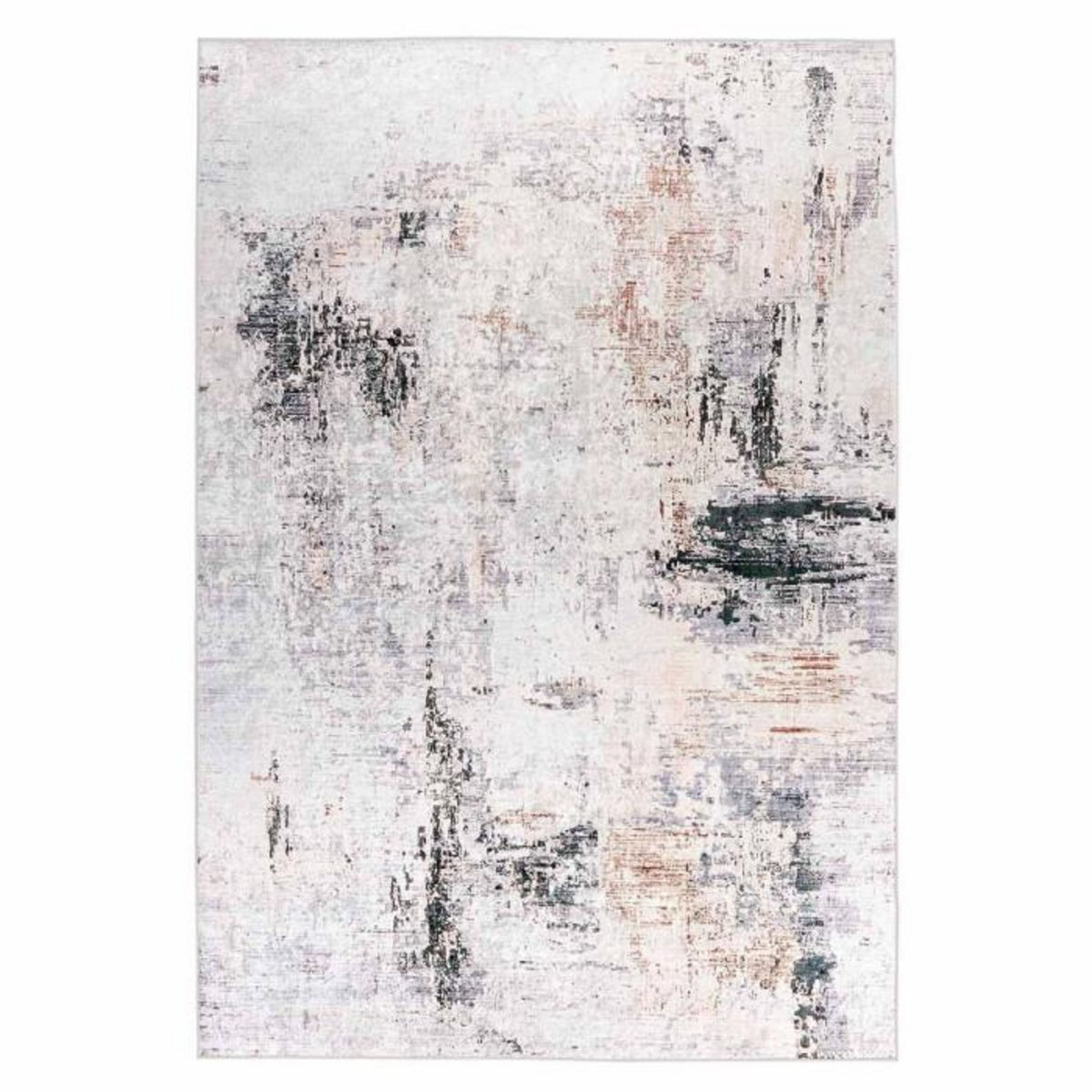 Paris Prix Tapis Vintage Imprimé à Poils Plats  Rhodin  Crème