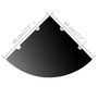 Voir la diapositive 6 : VIDAXL Etageres d'angle 2 pcs et supports chromes Verre Noir 45x45 cm