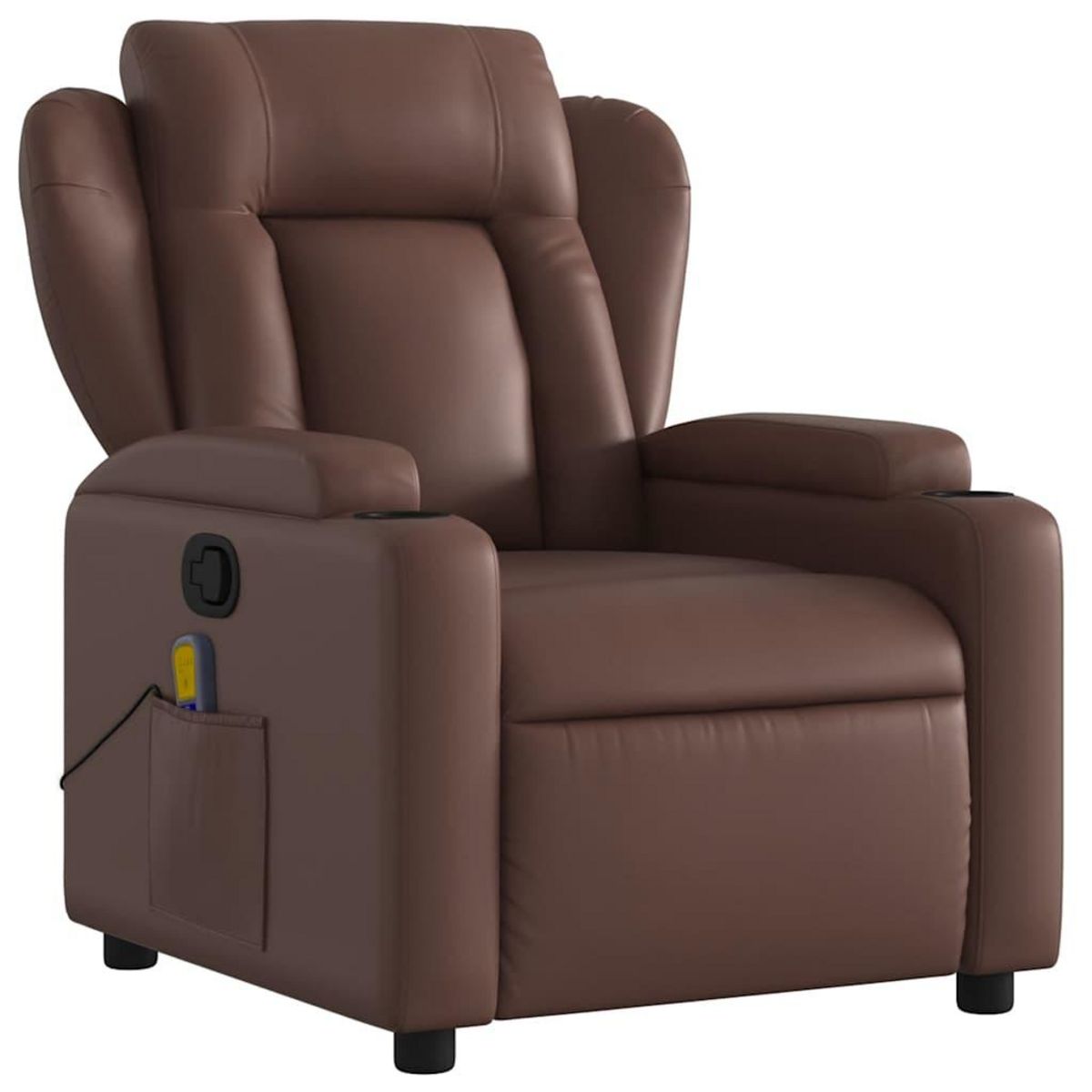 VIDAXL Fauteuil de massage inclinable Marron Similicuir