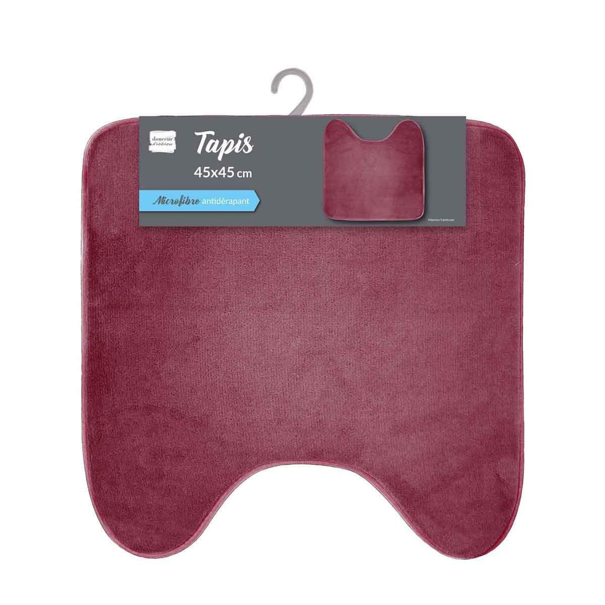 Voir la diapositive 2 : Douceur d'Intérieur Tapis Contour WC  Vitamine  45x45cm Framboise