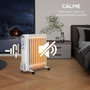 Voir la diapositive 6 : HOMCOM Radiateur électrique bain d'huile 2500W - 3 puissances - 11 éléments - mobile - blanc