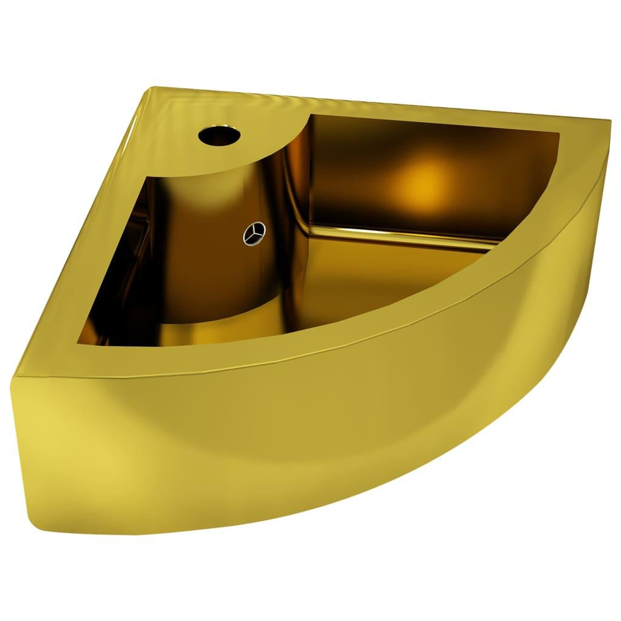 Voir la diapositive 2 : VIDAXL Lavabo avec trop-plein 45x32x12,5 cm Ceramique Dore