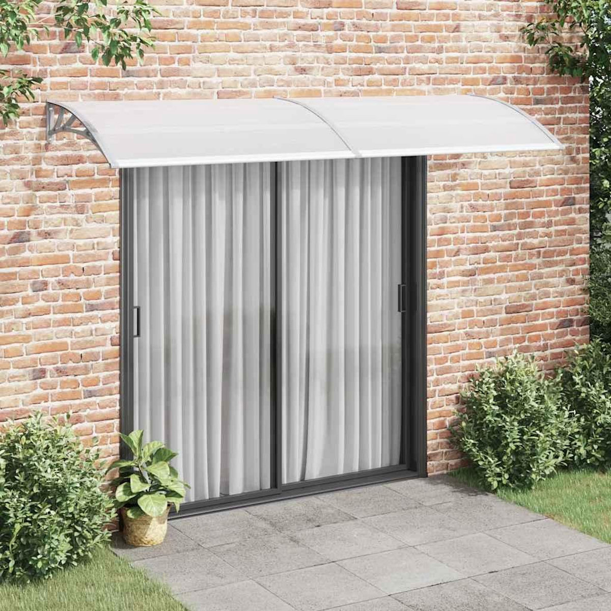VIDAXL Auvent de porte Gris 300 x 100 cm PC