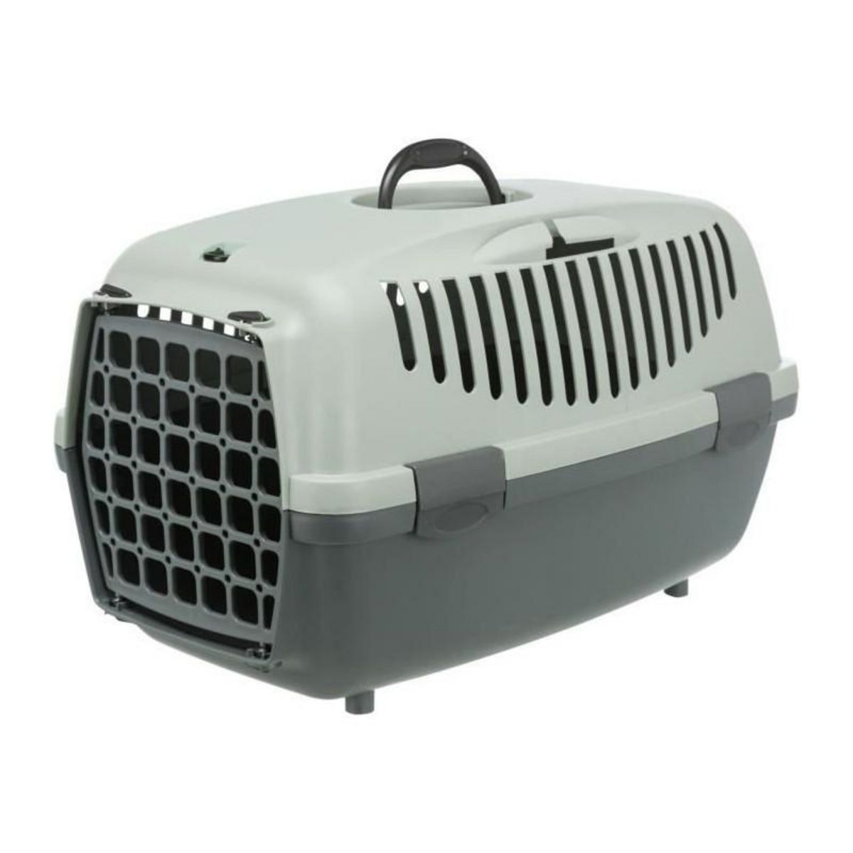 Trixie TRIXIE Box de transport Capri 3 - S - 40 x 38 x 61 cm - Anthracite, gris et vert - Pour chien