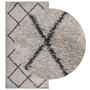 Voir la diapositive 3 : VIDAXL Tapis shaggy a poils longs moderne beige anthracite 100x200 cm