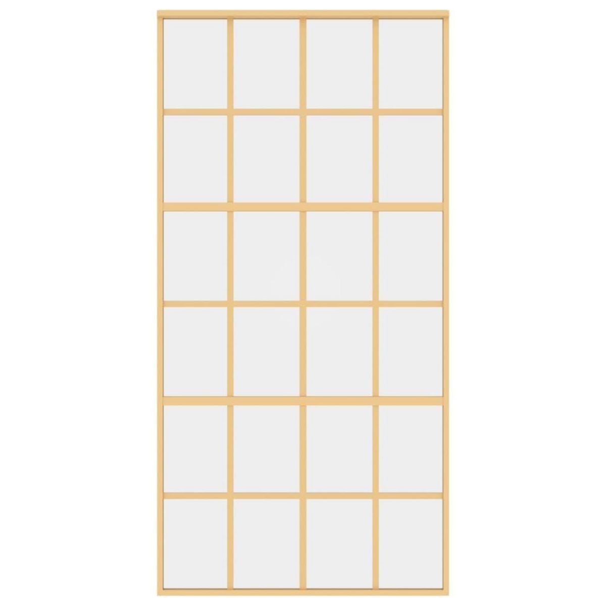 VIDAXL Porte coulissante dore 102,5x205cm verre ESG clair et aluminium