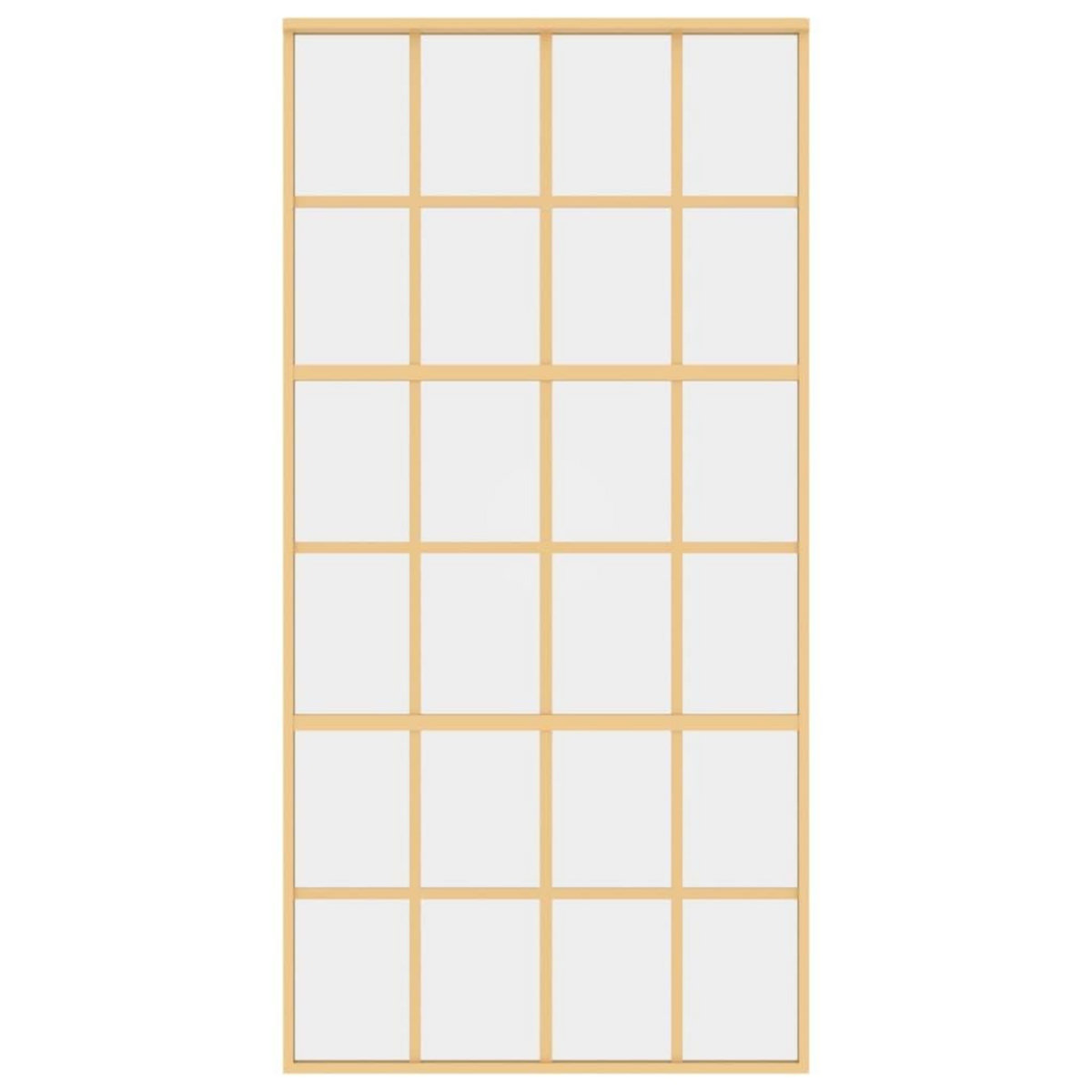 VIDAXL Porte coulissante dore 102,5x205cm verre ESG clair et aluminium