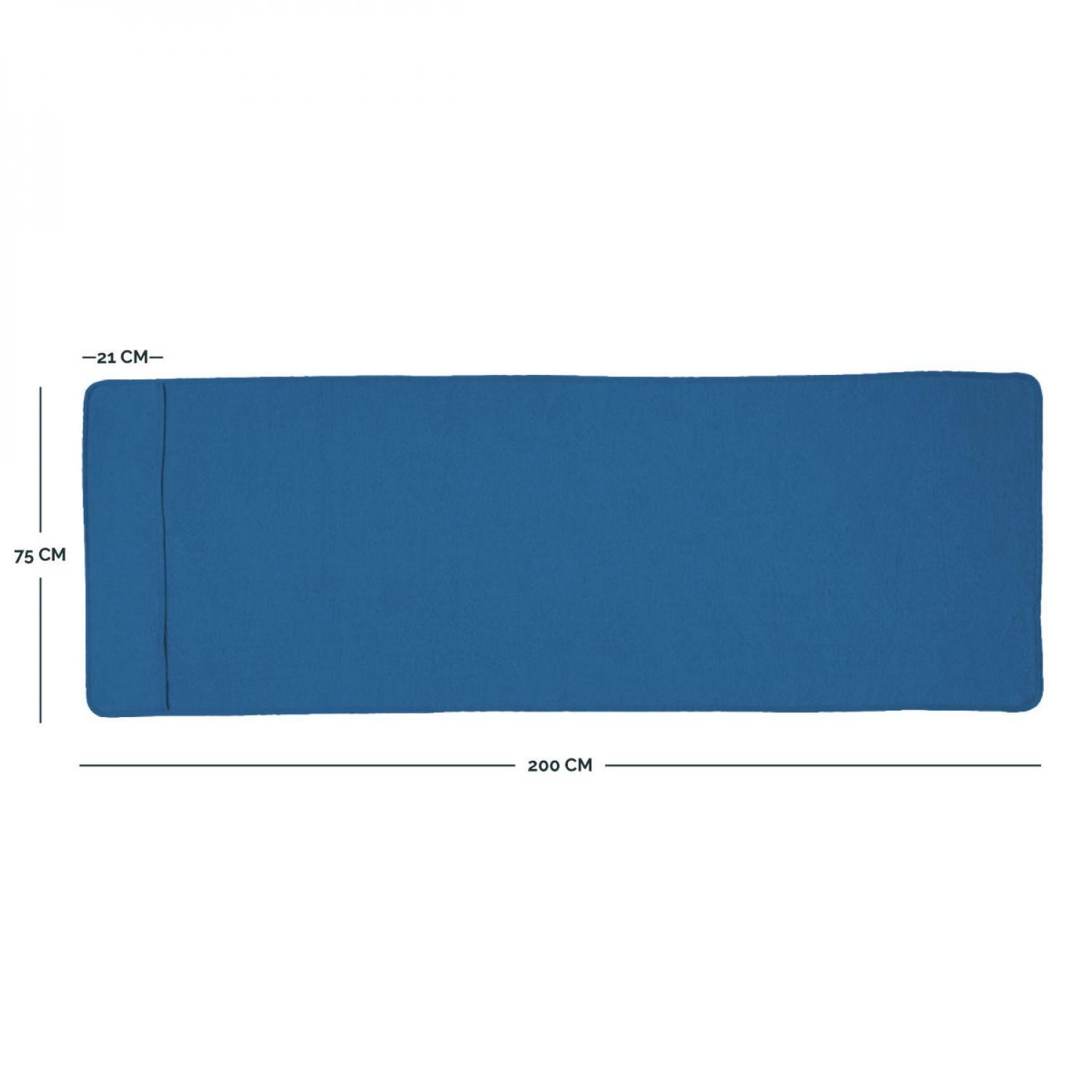 Voir la diapositive 2 : VIVEZEN Serviette de plage à rabat pour transat de bain, 100 % coton - 75 x 200 cm