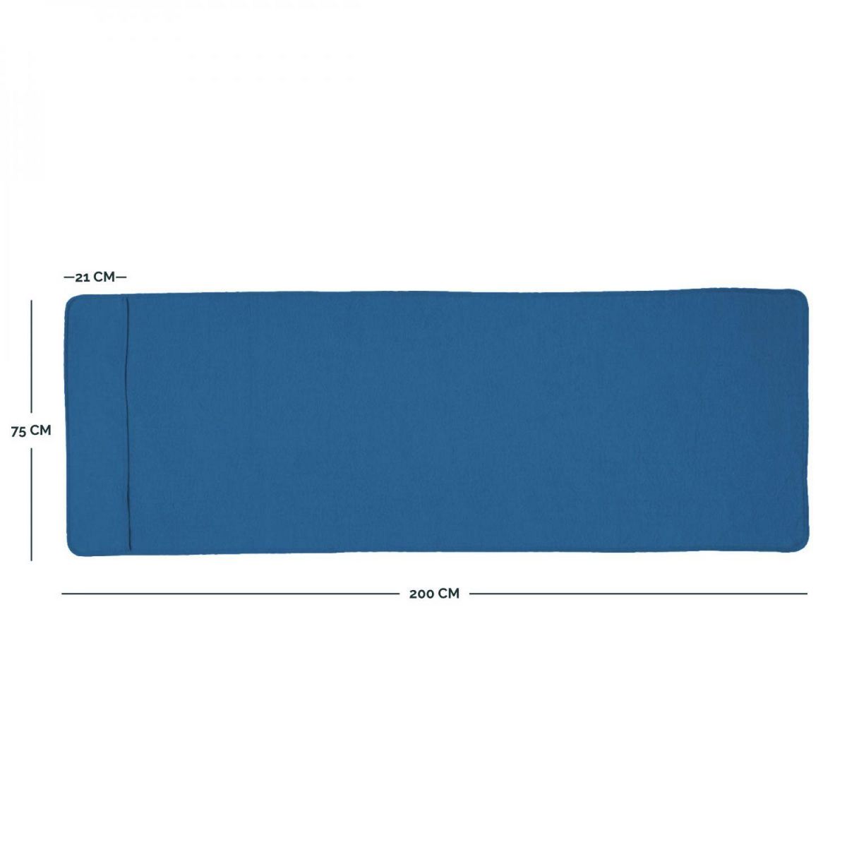 VIVEZEN Serviette de plage à rabat pour transat de bain, 100 % coton - 75 x 200 cm