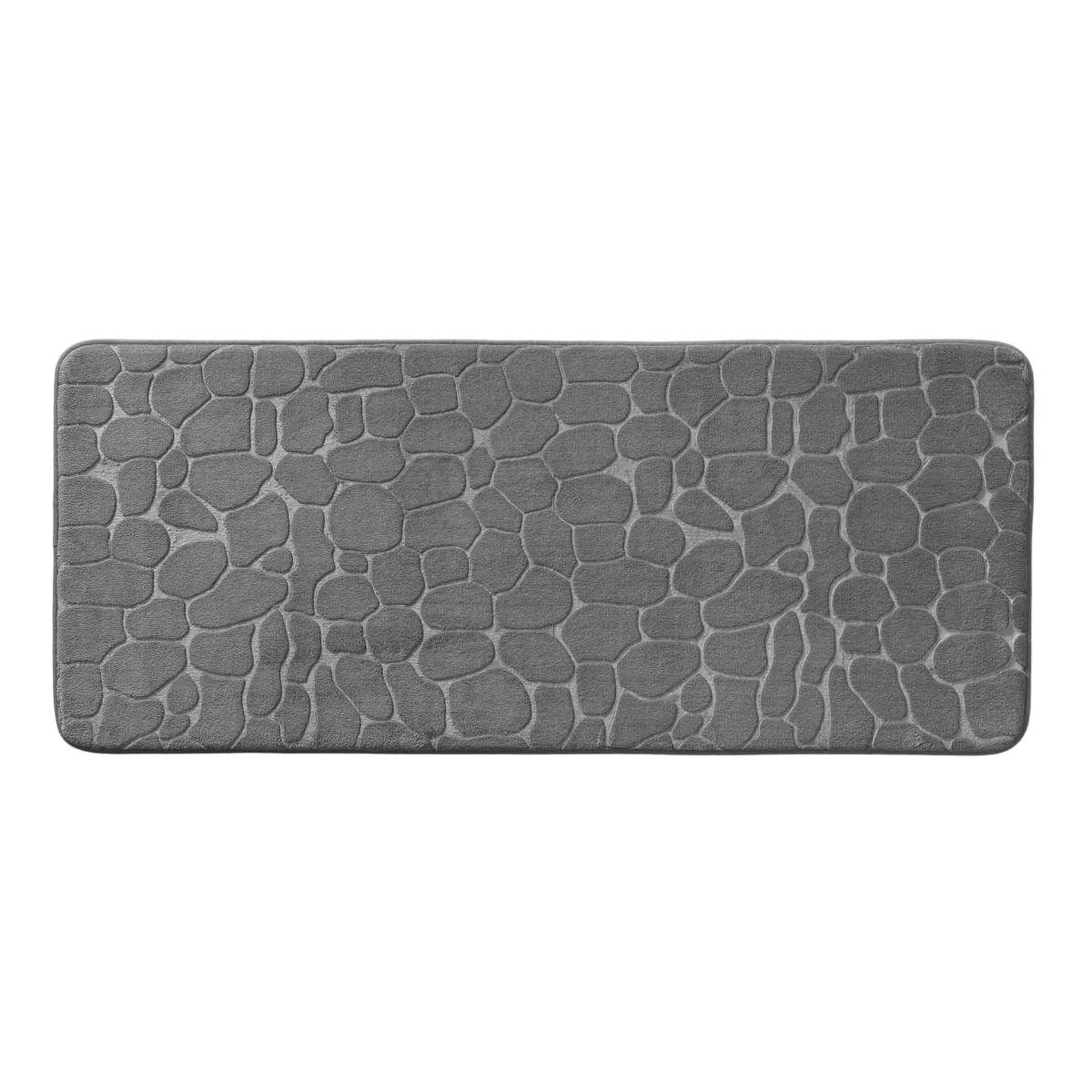 Douceur d'Intérieur Tapis de bain  ricochet  50x120cm anthracite