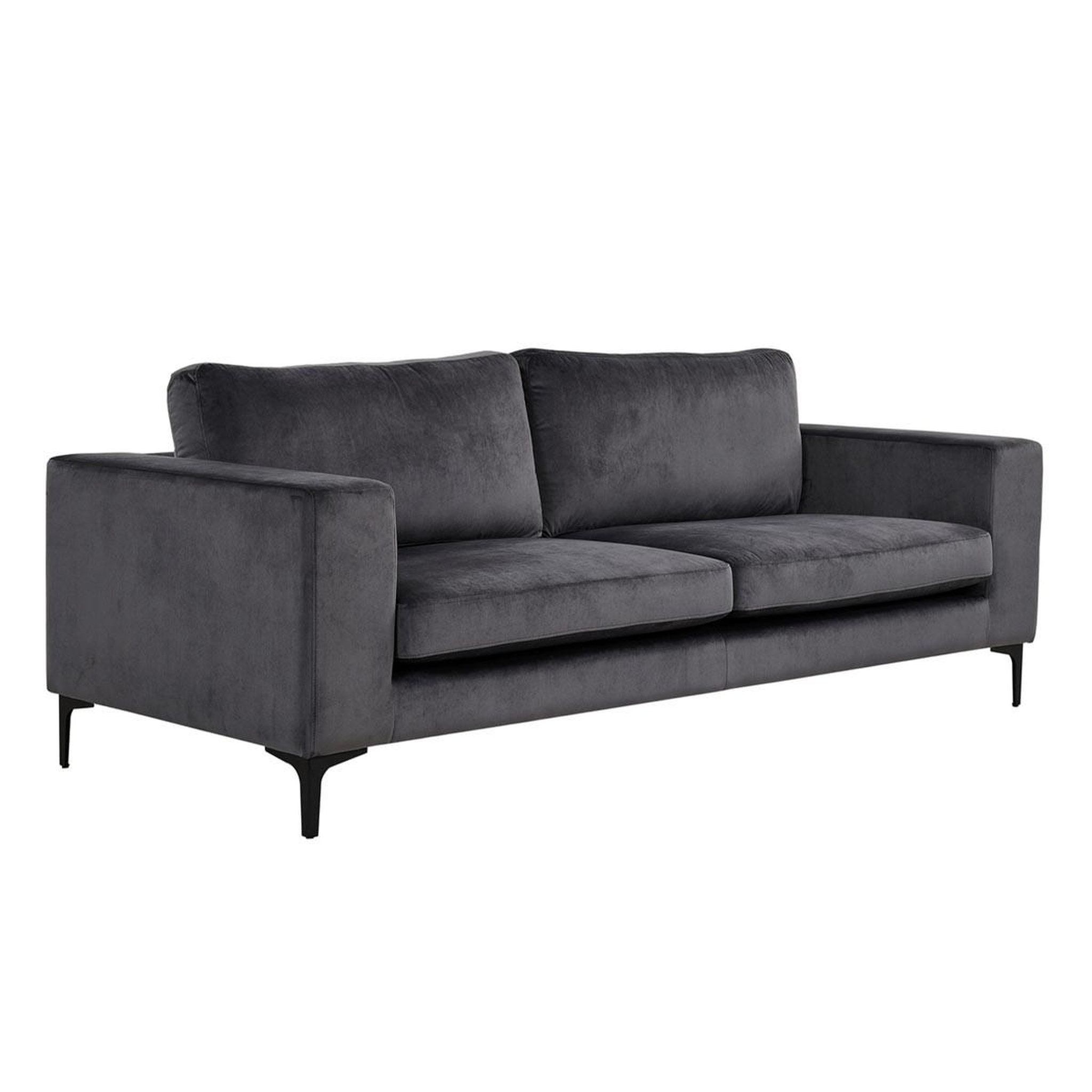 Paris Prix Canapé 3 places en velours  bolero  215cm gris