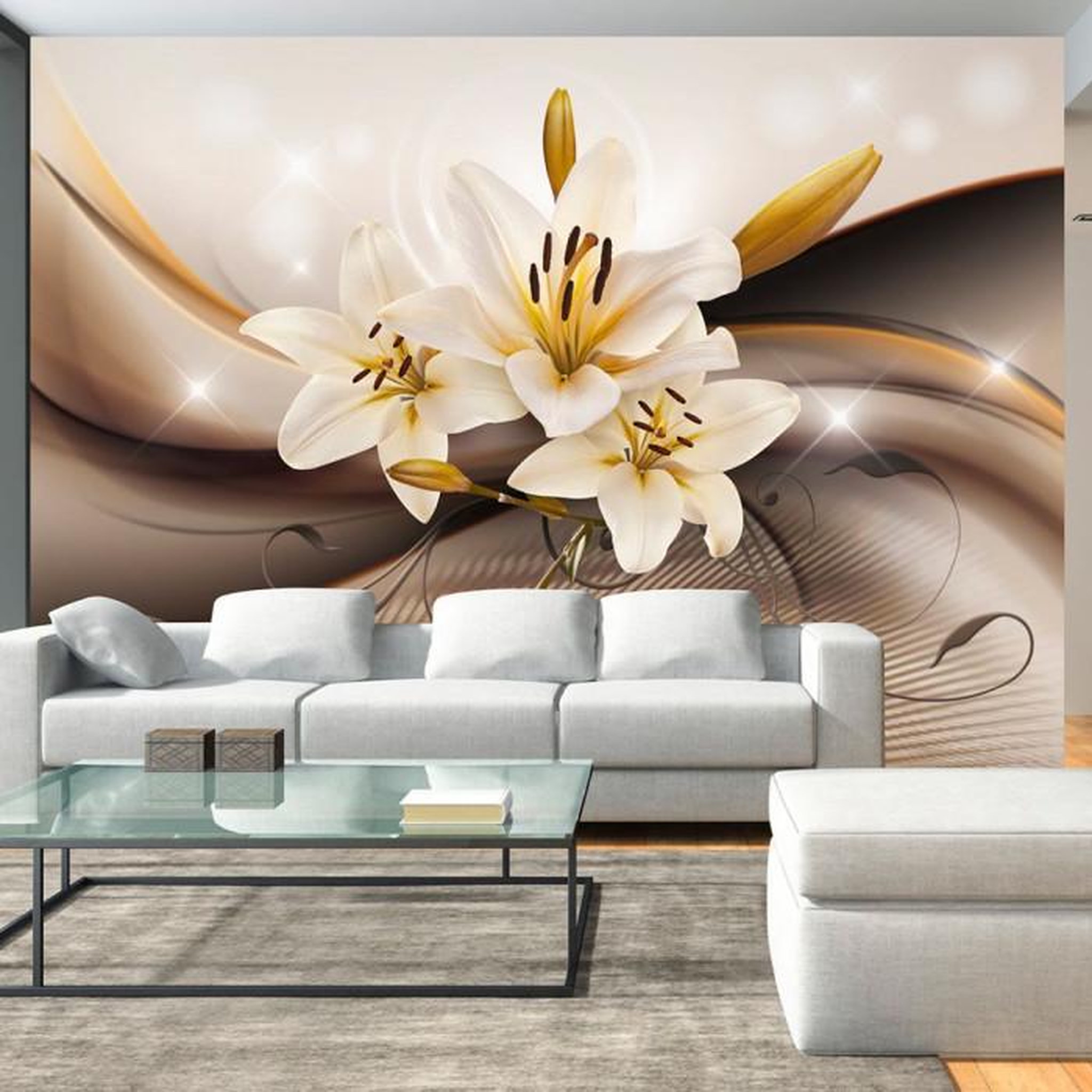 Paris Prix Papier Peint  Golden Lily. Coloris disponibles : Multicolore