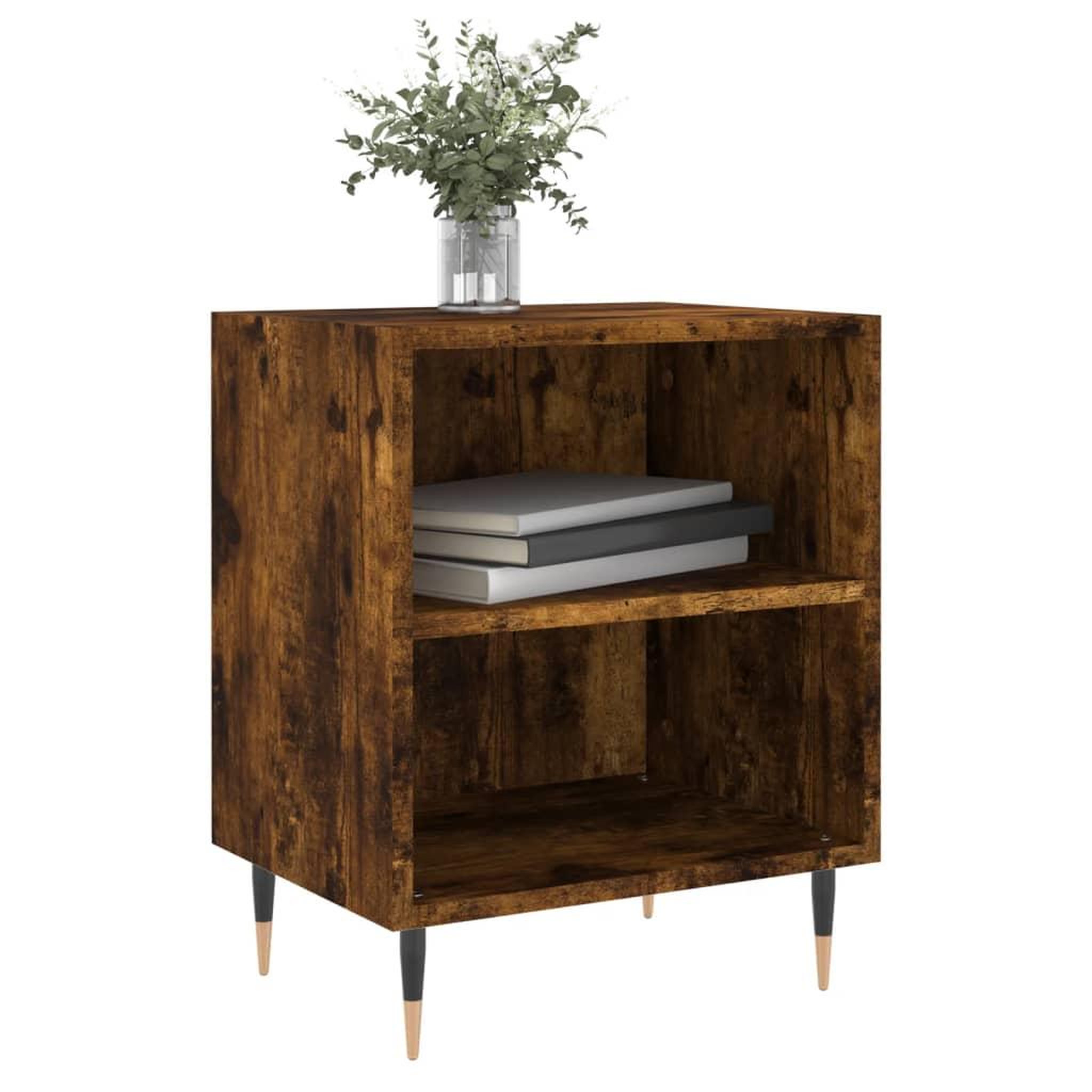Voir la diapositive 3 : VIDAXL Tables de chevet 2 pcs chene fume 40x30x50 cm bois d'ingenierie