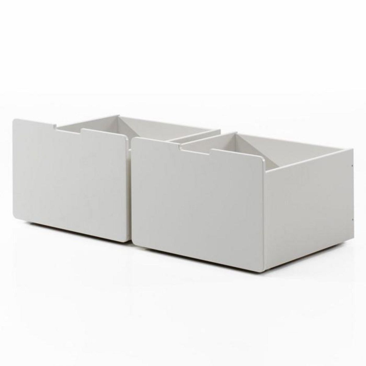 Paris Prix Pack - Lit Enfant Surélevé, 2 Tiroirs & Étagère  Pino  Blanc