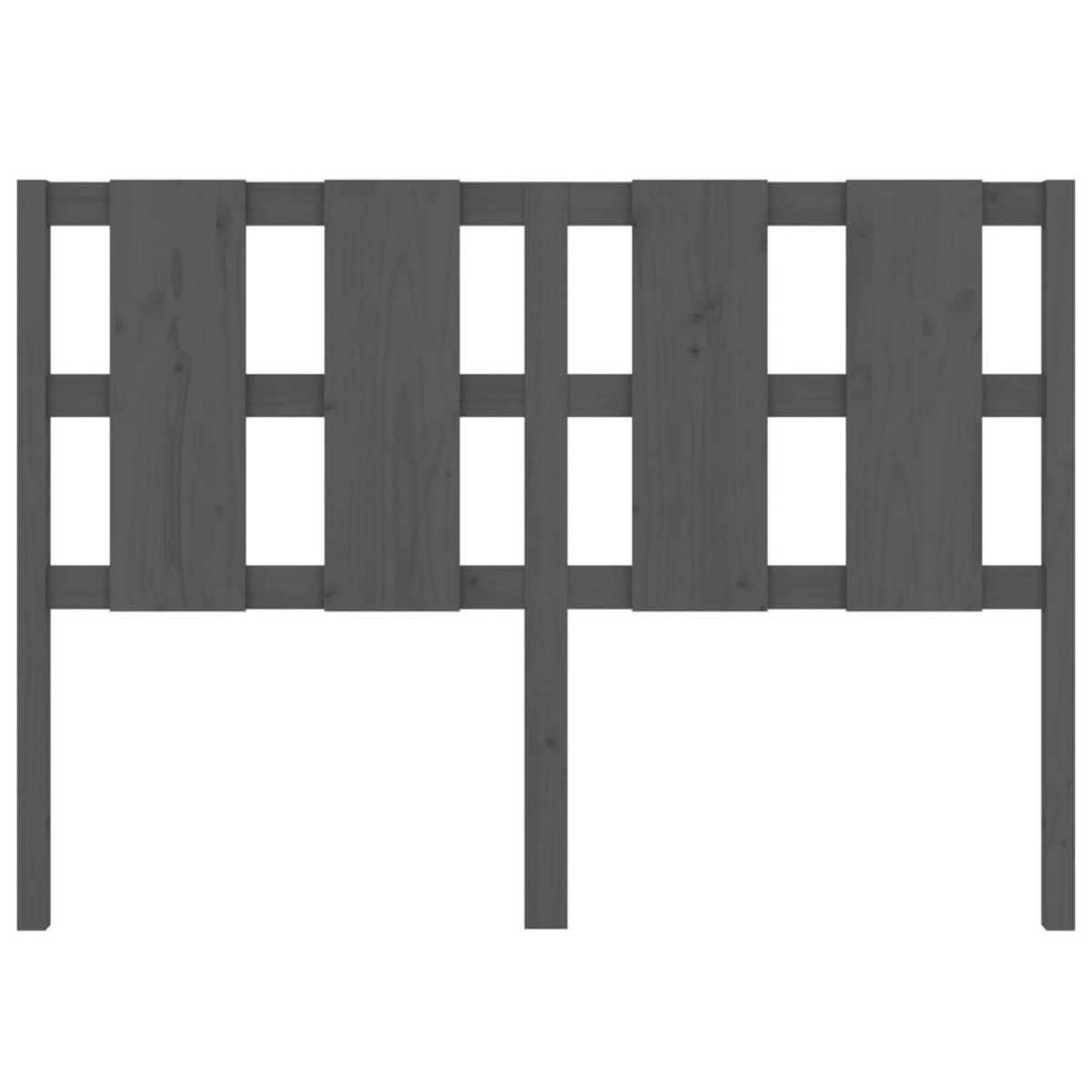 VIDAXL Tete de lit Gris 145,5x4x100 cm Bois massif de pin