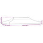 Voir la diapositive 4 : VIDAXL Toit de tente de reception 3 x 6 m Creme