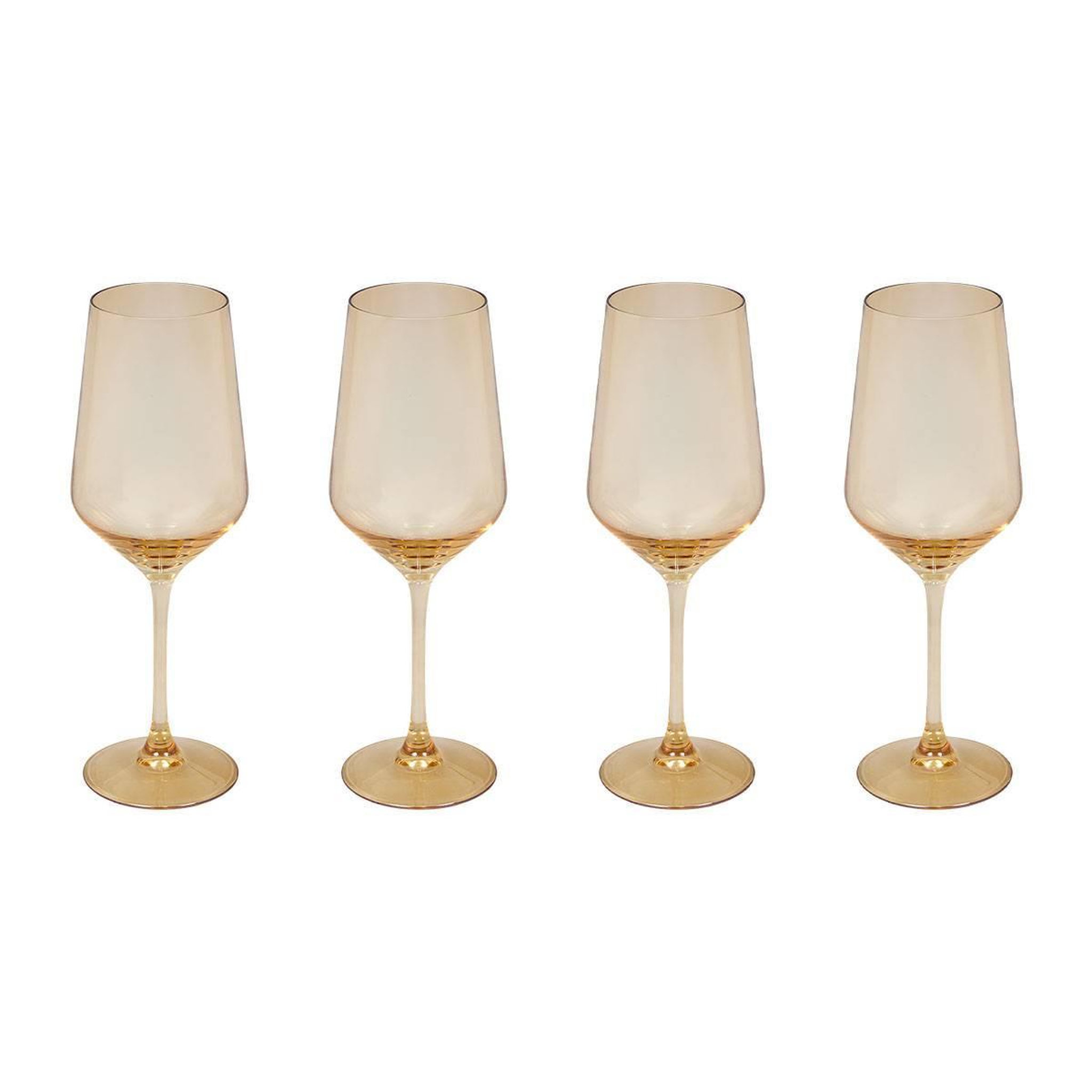 SECRET DE GOURMET Lot de 4 verres à vin  ambre  42cl ambre