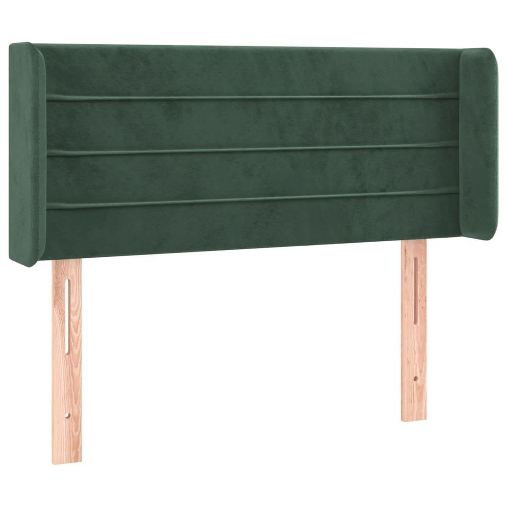 Voir la diapositive 2 : VIDAXL Tete de lit avec oreilles Vert fonce 103x16x78/88 cm Velours