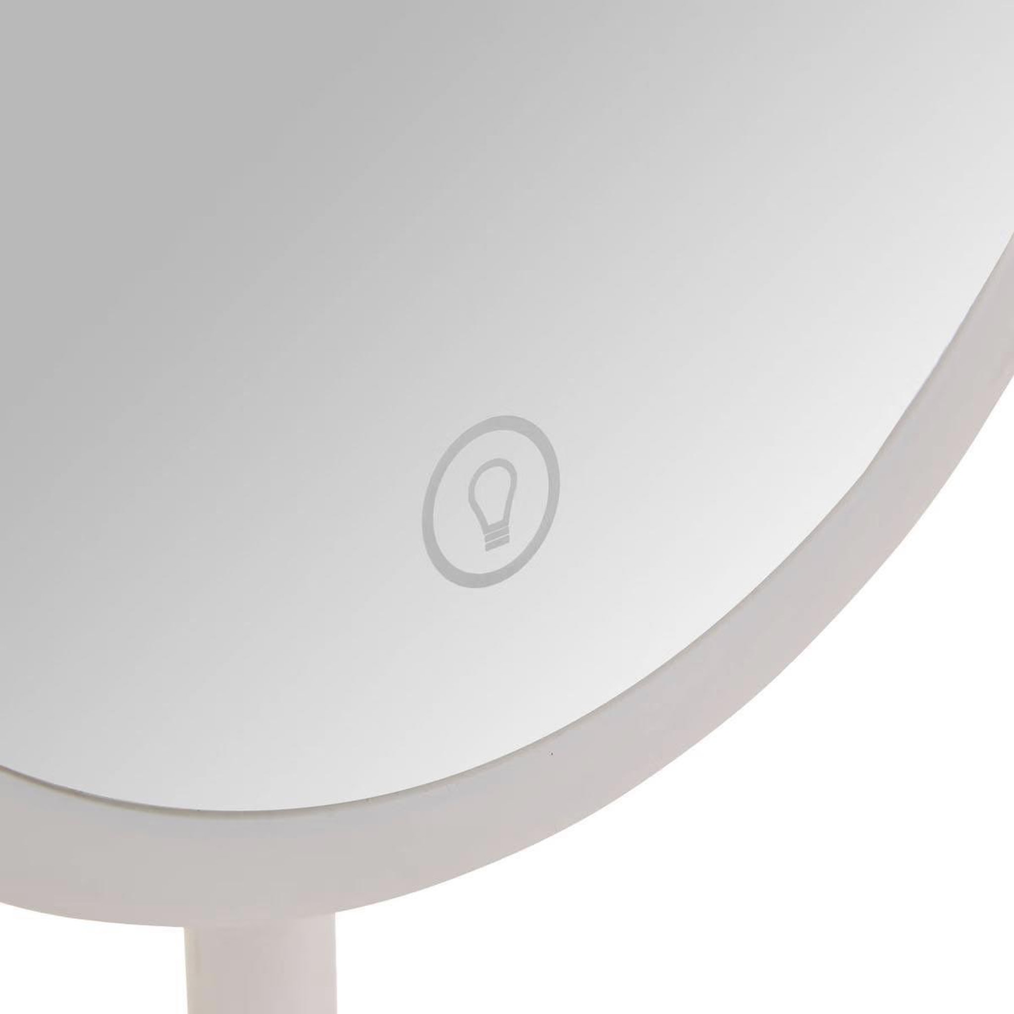 Voir la diapositive 2 : FIVE Miroir lumineux à poser  tactile  30cm blanc