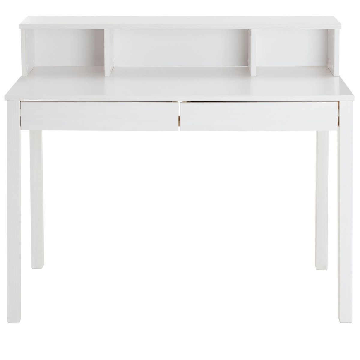 IDIMEX Bureau LENNOX, avec 2 tiroirs et 3 niches, en pin massif