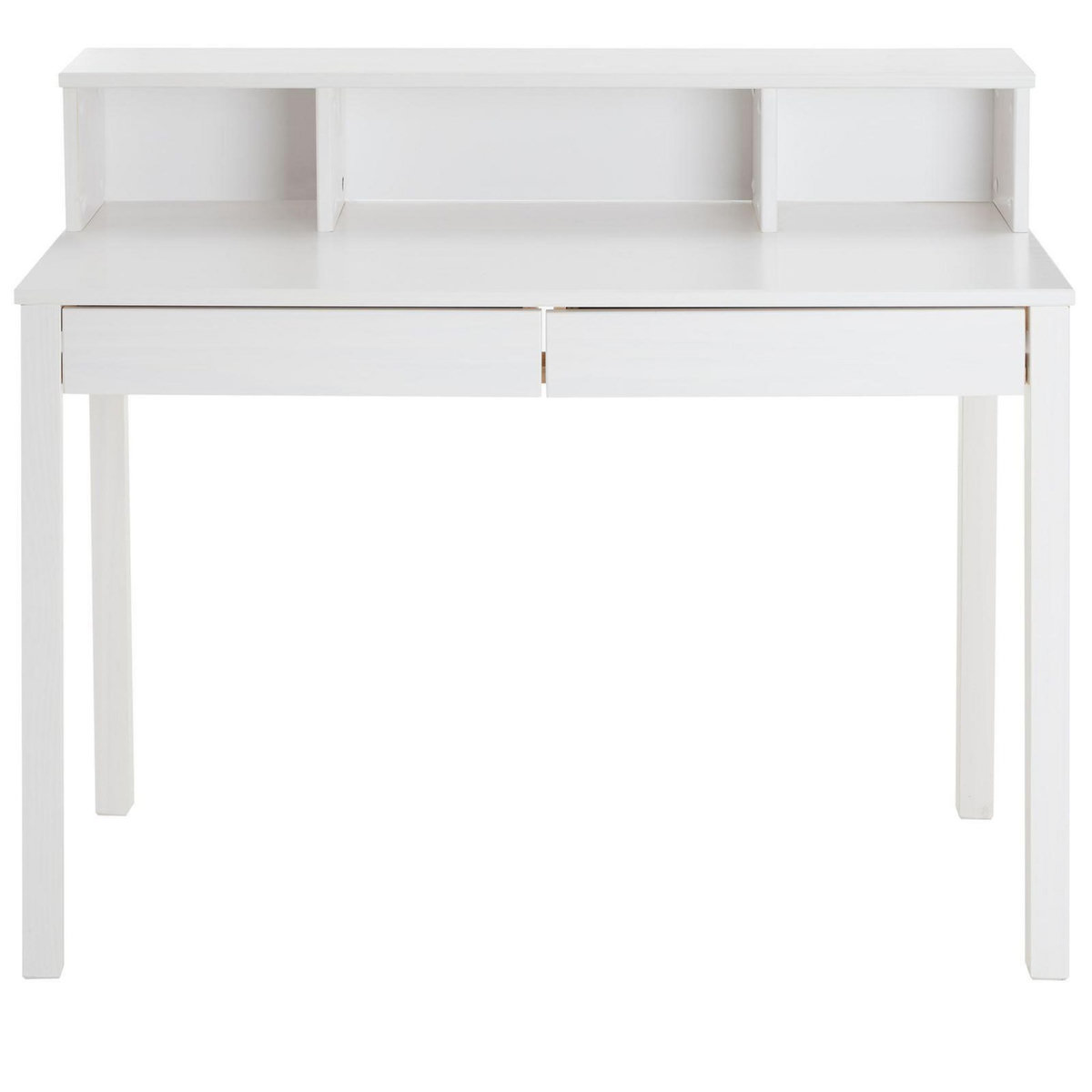 IDIMEX Bureau LENNOX, avec 2 tiroirs et 3 niches, en pin massif