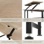 Voir la diapositive 4 : tectake Bureau Style industriel avec Fixation du moniteur coulissant