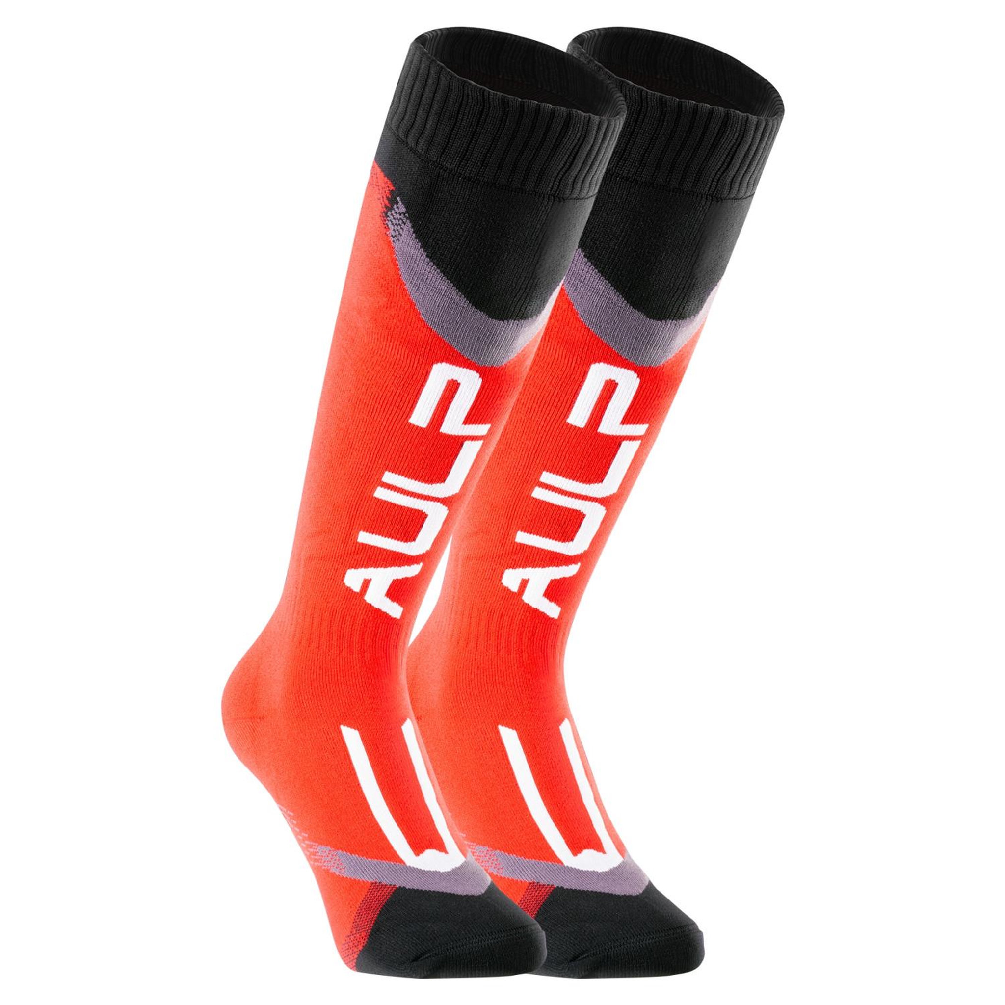 Voir la diapositive 1 : AULP Chaussettes de ski aulp access red