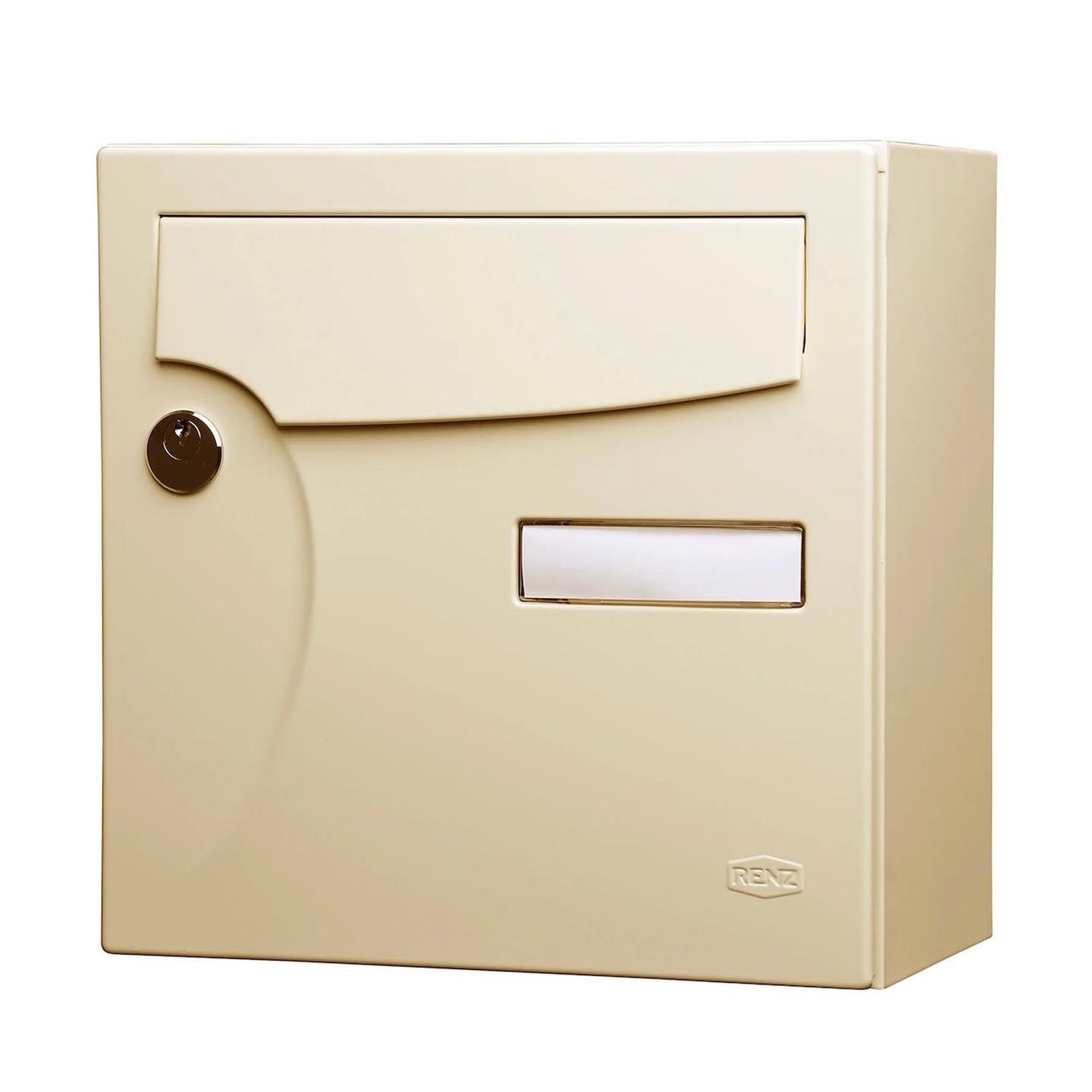RENZ Boîte aux lettres compact - 1 porte extérieur - Animation - acier ivoire