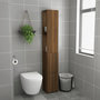 Voir la diapositive 3 : VIDAXL Armoire de bain chene marron 25x26,5x170 cm bois d'ingenierie