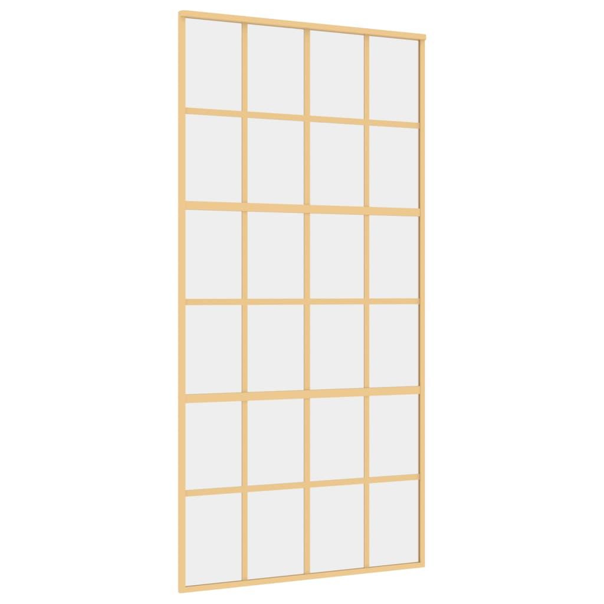 Voir la diapositive 2 : VIDAXL Porte coulissante dore 102,5x205cm verre ESG clair et aluminium