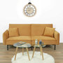 Voir la diapositive 6 : The Home Deco Factory Canapé convertible en velours Bryne - 3 Places - Ocre