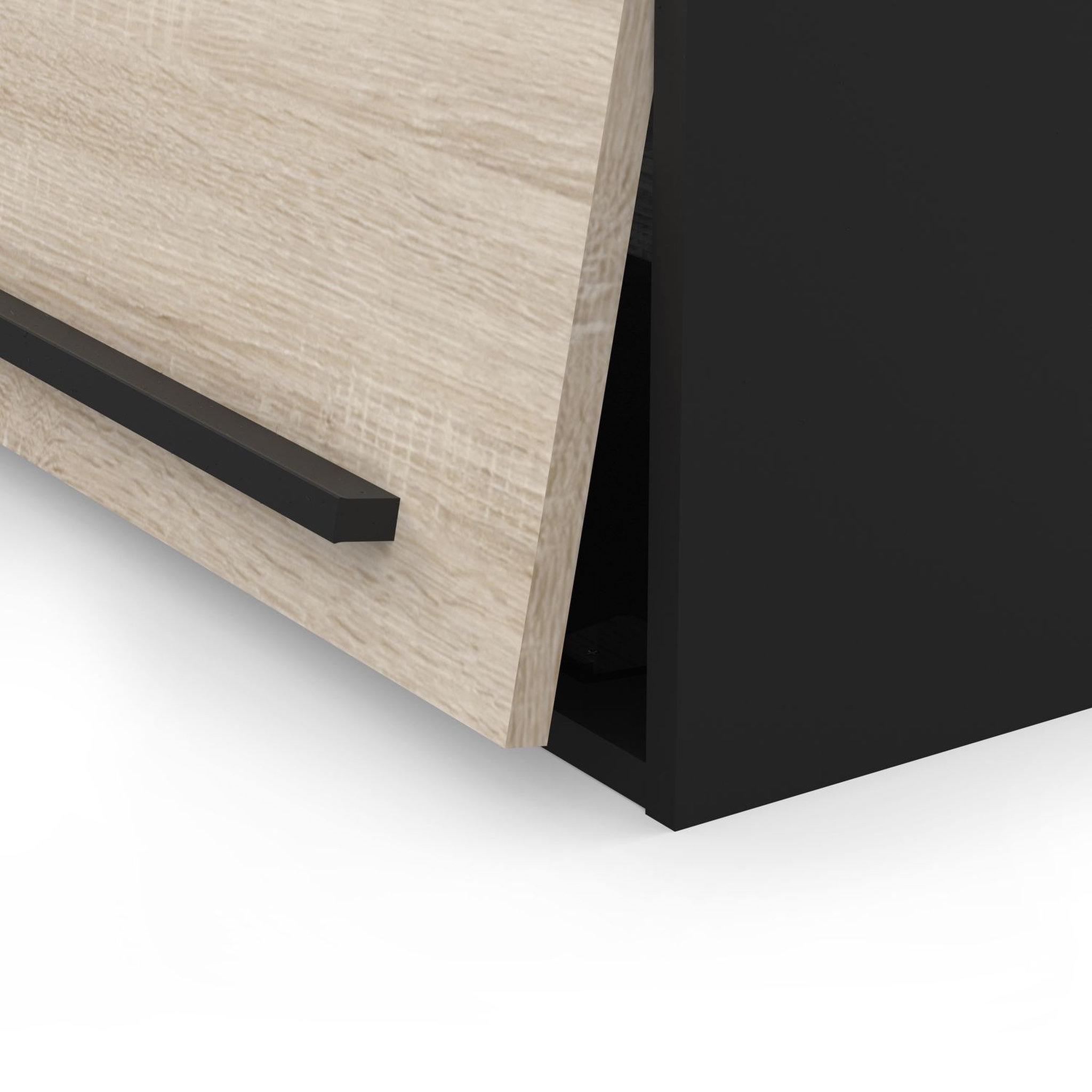 Voir la diapositive 2 : Meuble de cuisine haut sur hotte 1 abattant style industriel L64cm BRICKHOUSE