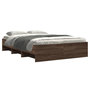 Voir la diapositive 3 : VIDAXL Cadre de lit sans matelas chene marron 140x190 cm