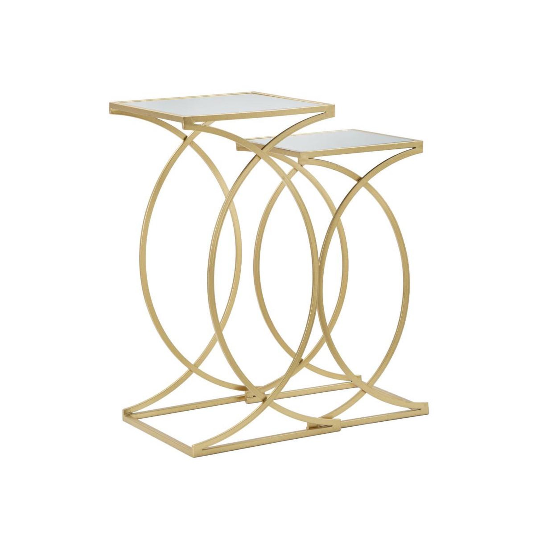 Paris Prix Lot de 2 tables d'appoint design  simply  70cm or