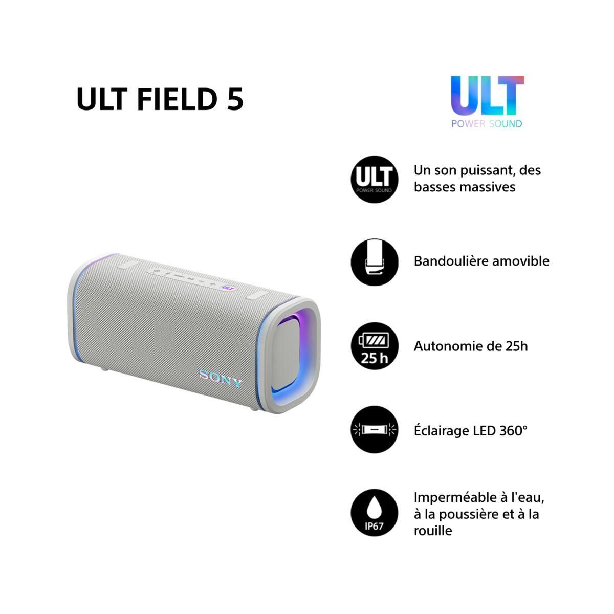 SONY Enceinte portable ULT FIELD 5 Blanc minéral