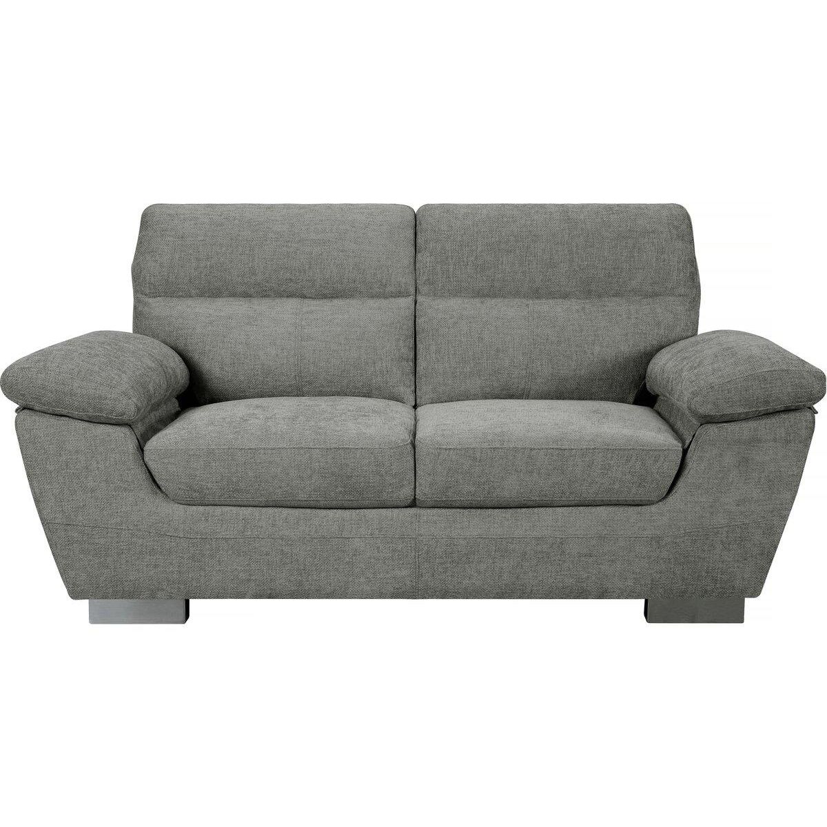 Habitat et Jardin Canapé fixe en tissu  Dallas  - 169 x 88 x 90 cm - 2 places - Gris