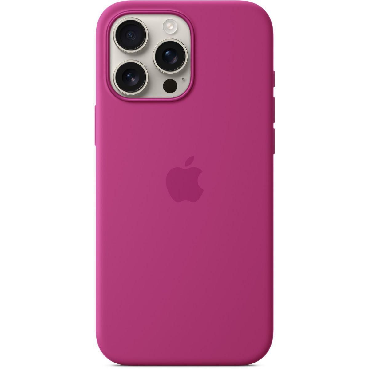 APPLE Coque iPhone 16 Pro Max Fuchsia MagSafe silic