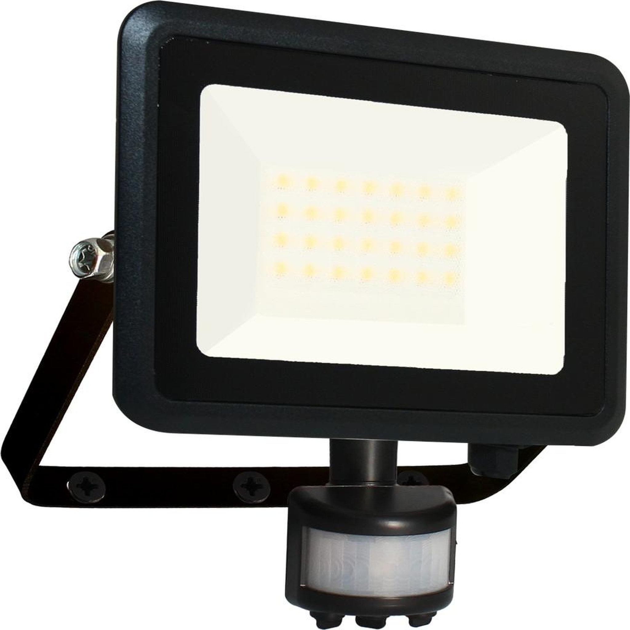 CENTRALE BRICO Projecteur mural kreon 2 - ip44, 30w, 4000k, 3000lm, noir - détecteur ir