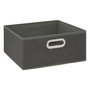 Voir la diapositive 3 : TOILINUX Lot de 2 Boites de rangement en tissu l.31 x h. 15 cm - Gris foncé chiné
