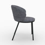 Voir la diapositive 6 : Rendez vous déco Chaise en tissu gris et pieds en métal noir-Angèle