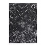 Voir la diapositive 1 : Paris Prix Tapis en Cuir Fait Main  Spark  Noir & Argent