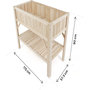 Voir la diapositive 3 : Habitat et Jardin Carré potager en bois sur pieds  Magnolia  - 115 x 57 x 90 cm - Beige