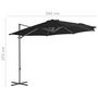 Voir la diapositive 6 : VIDAXL Parasol de jardin en porte-a-faux avec mat en acier noir 300 cm