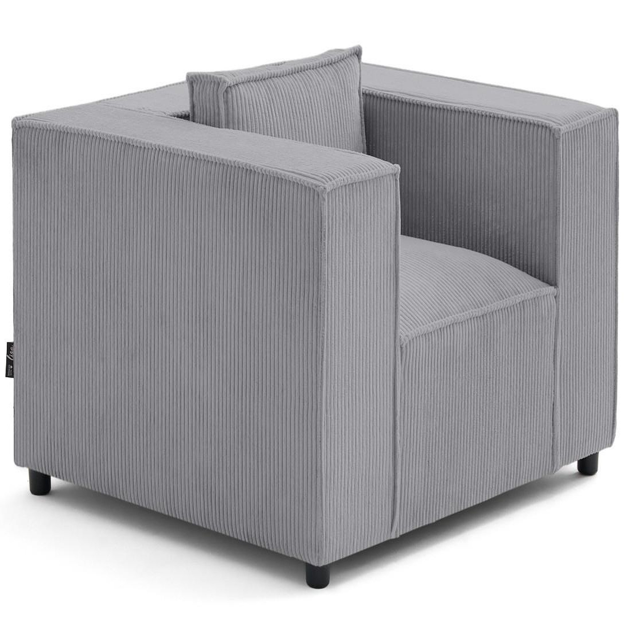 Voir la diapositive 2 : LISA DESIGN Stella - fauteuil en velours côtelé