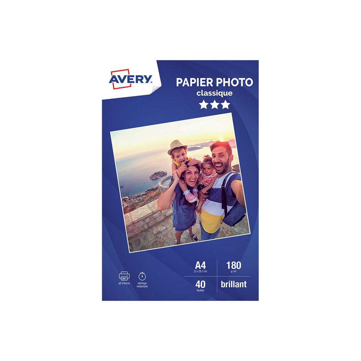 AVERY Papier photo 40 Photos brillantes A4 180g
