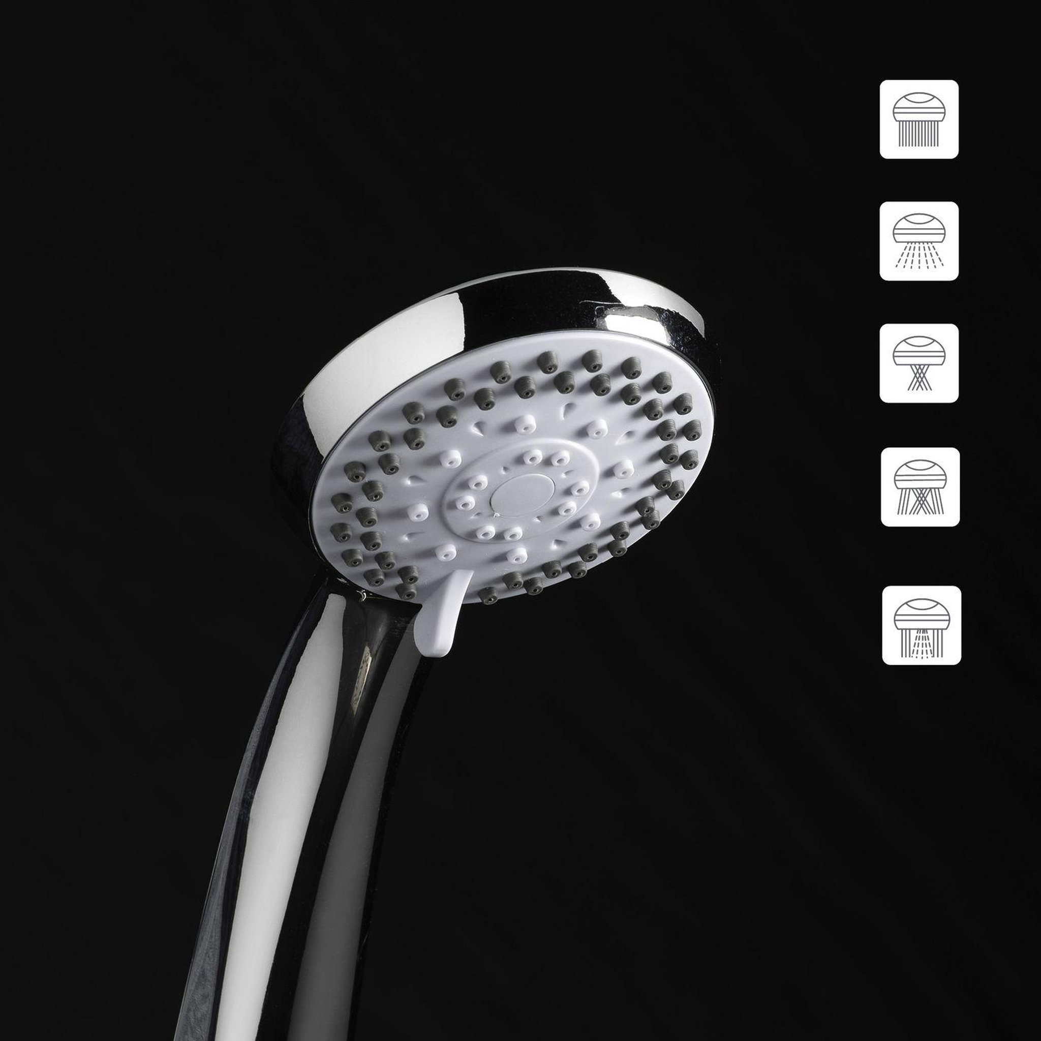 Voir la diapositive 2 : Douceur d'Intérieur Pommeau de douche 5 jets - Chromé