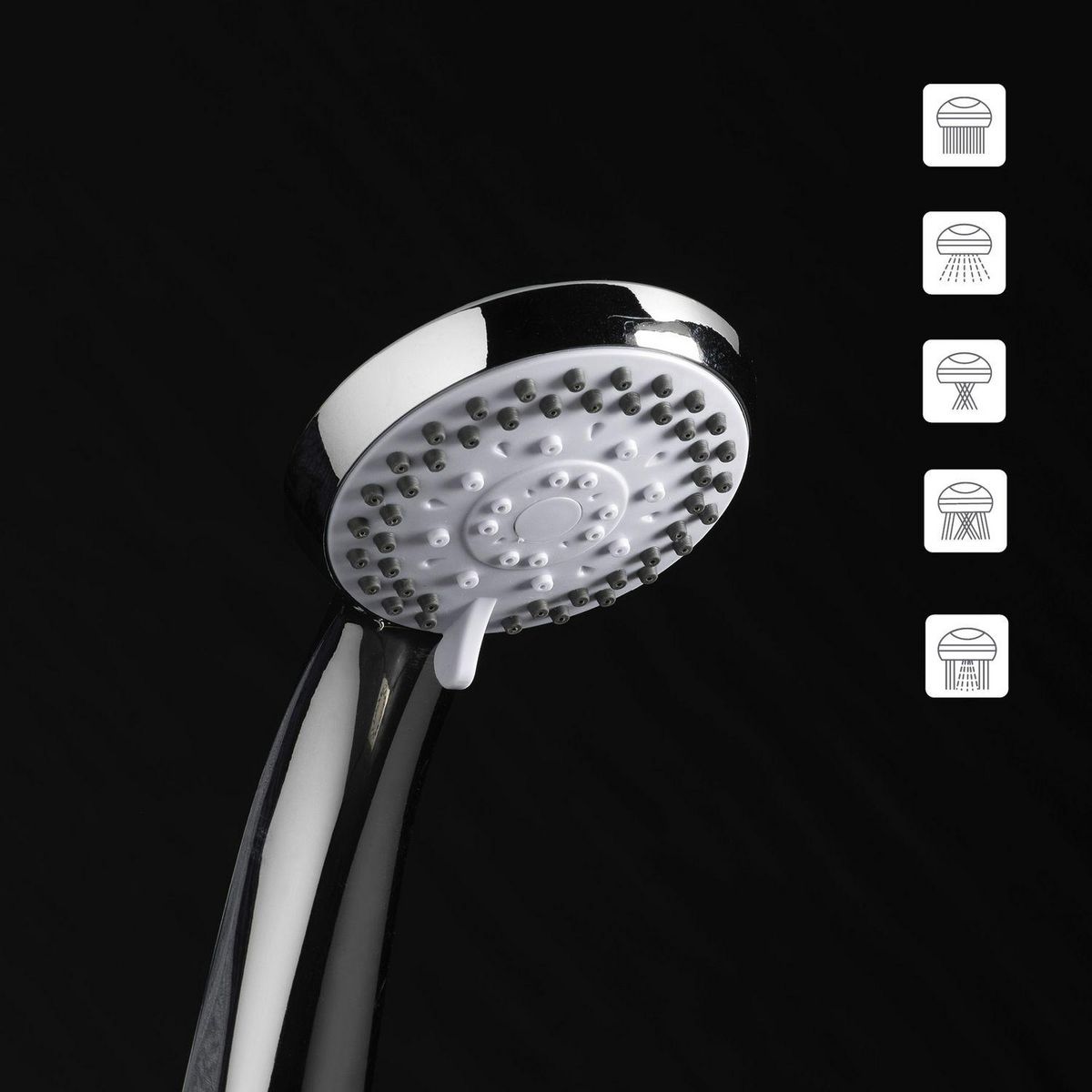 Douceur d'Intérieur Pommeau de douche 5 jets - Chromé