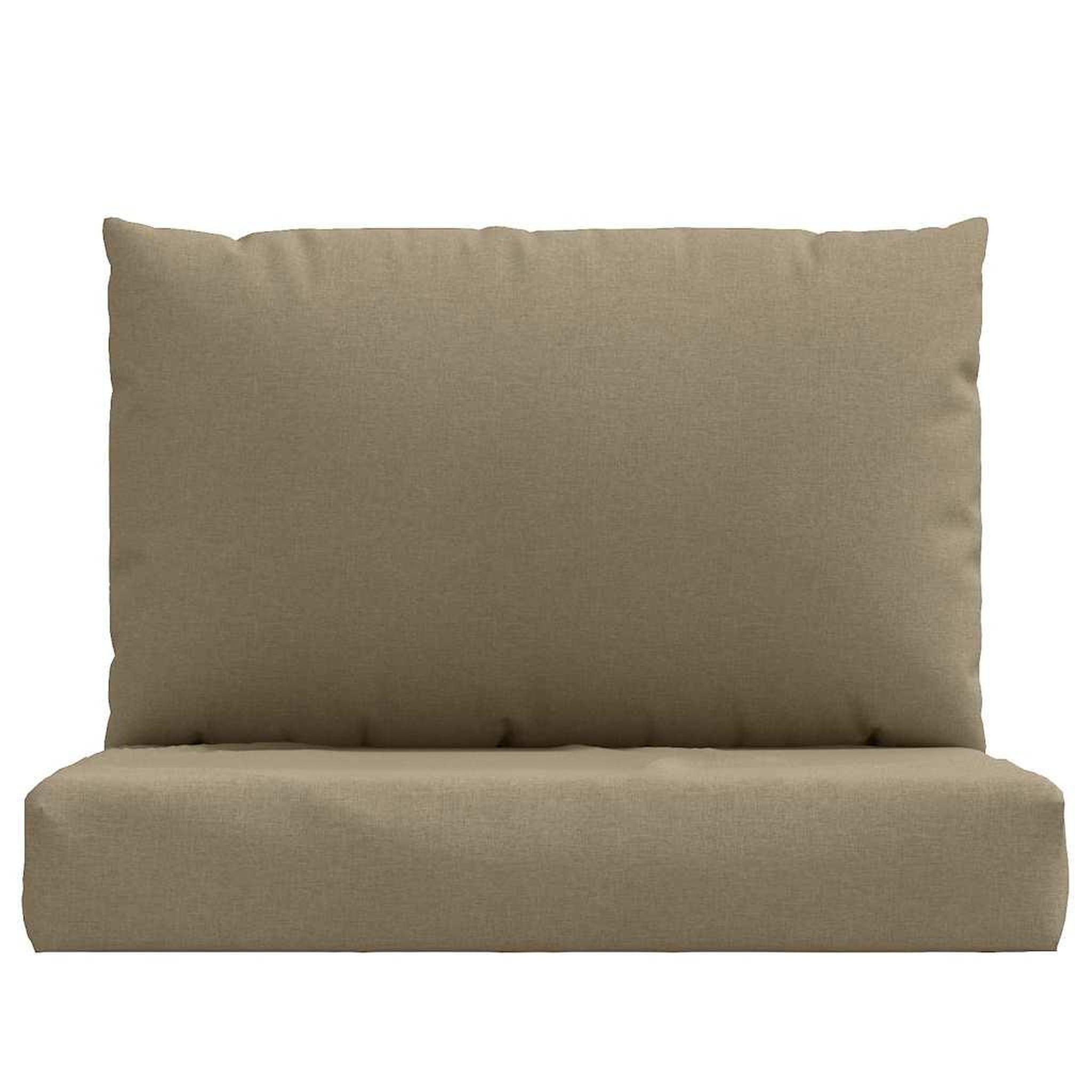 Voir la diapositive 4 : VIDAXL Coussins de palette lot de 2 taupe melange tissu